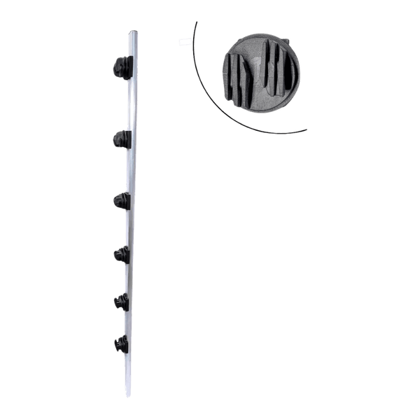 TUBO DE 1M COM 6 ISOLADORES MEIA LUA NOVO