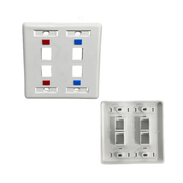 ESPELHO 4X4 P JACK RJ45 4 FURO
