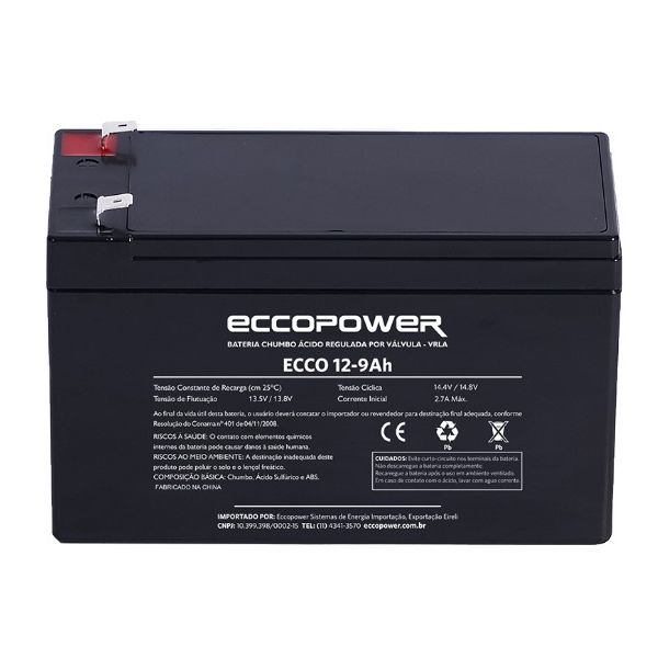 BATERIA 12V 9AH ECCOPOWER