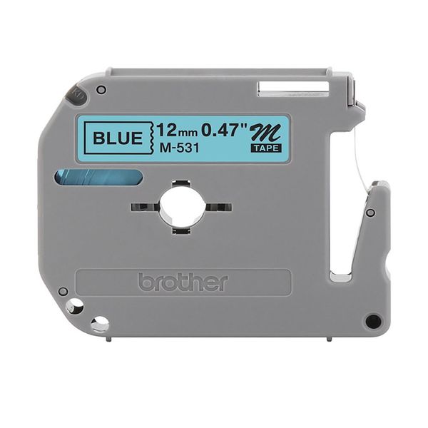 FITA BROTHER 12MM M231 8MTS PRETO SOBRE BRANCO