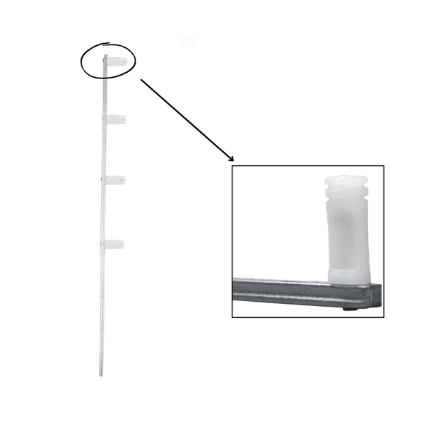 HASTE ESTRELA DE 75CM COM 4 ISOLADORES