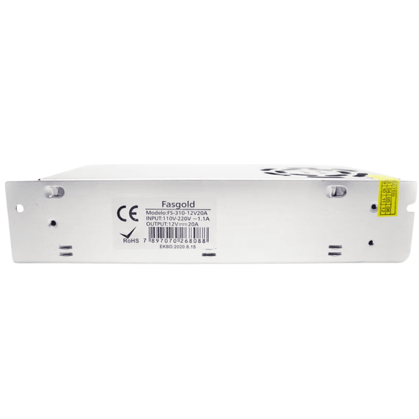FONTE CHAVEADA 12V 20A COLMEIA - FASGOLD