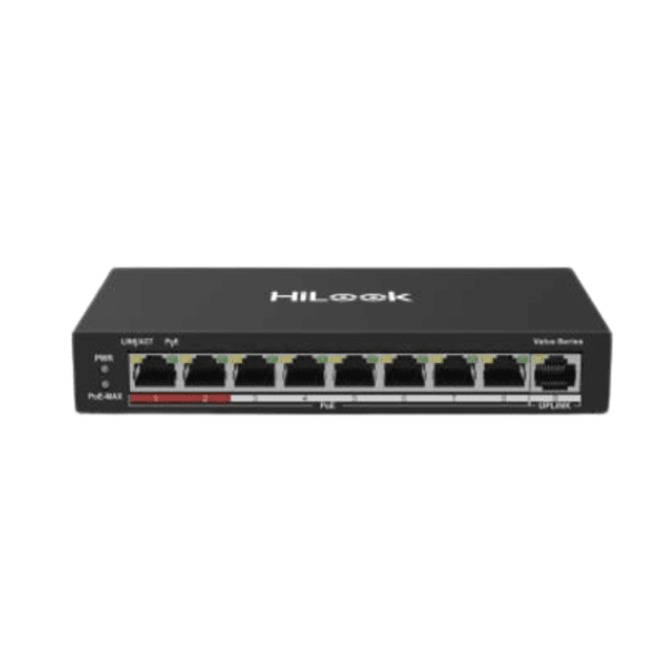 NS-0109P-60 SWITCH NAO GERENCIAVEL 8 PORTAS POE FAST 10 /100 + 1 PORTA RJ45 DE 100 MBPS - HILOOK
