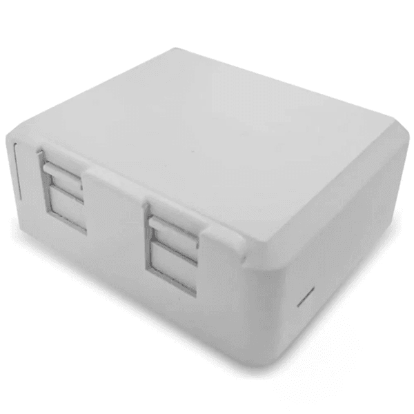 CAIXA SOBREPOR/CAIXA ORGANIZADORA COM 2 FUROS JACK BRANCO RJ 45 MULTITOC