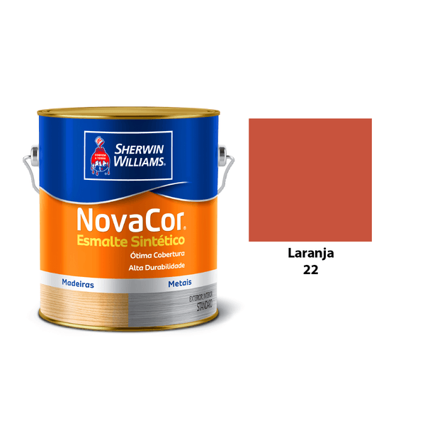 ESMALTE NOVACOR BRILHANTE LARANJA 3,6L