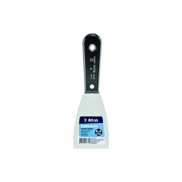 ESPATULA DE AÇO POLIDO CROMADO 6CM 