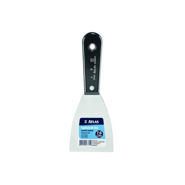 ESPATULA DE AÇO POLIDO CROMADO 7,5CM 
