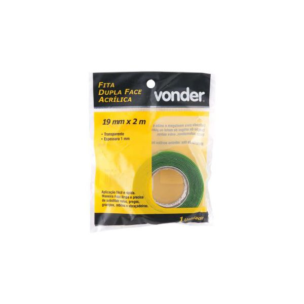 VONDER FITA DUPLA FACE ACRILICA 19MMX02M 