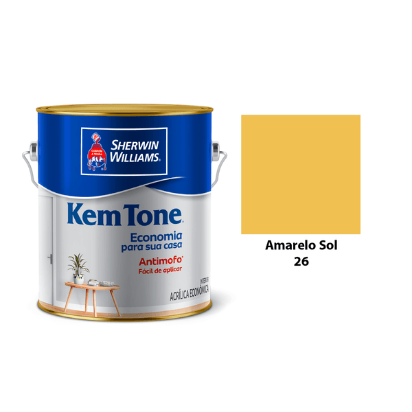 KEM TONE FOSCO AMARELO SOL 3,6L