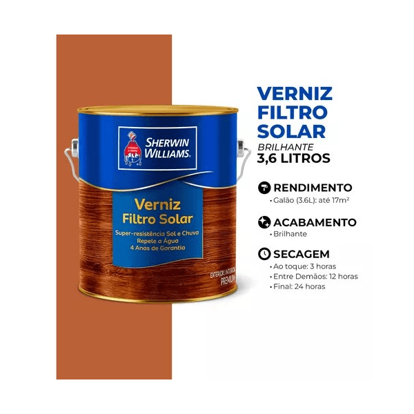 VERNIZ FILTRO SOLAR BRILHANTE IMBUIA 3,6L SW