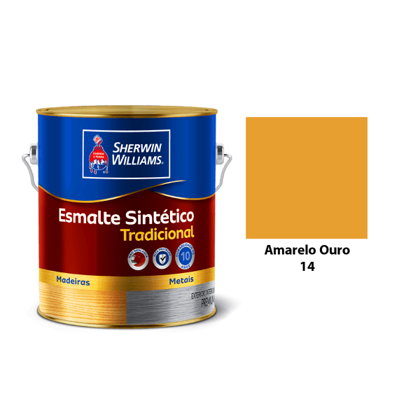 ESMALTE TRADICIONAL BRILHANTE AMARELO OURO 3,6L