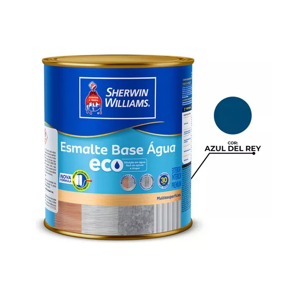 ESMALTE BASE D AGUA BRILHANTE AZUL DEL REY 900ML