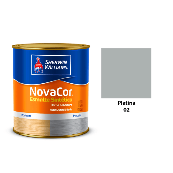 ESMALTE NOVACOR BRILHANTE PLATINA 900ML