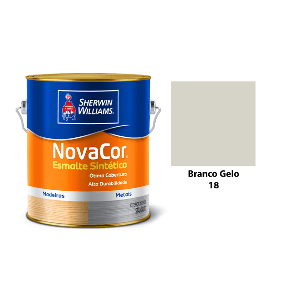 ESMALTE NOVACOR BRILHANTE BRANCO GELO 3,6L