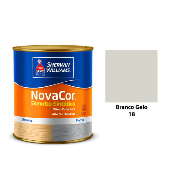 ESMALTE NOVACOR BRILHANTE BRANCO GELO 900ML