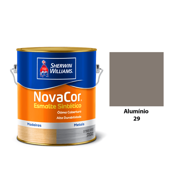 ESMALTE NOVACOR BRILHANTE ALUMINIO 3,6L