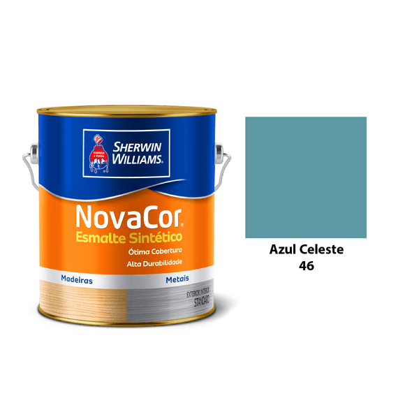 ESMALTE NOVACOR BRILHANTE AZUL CELESTE 3,6L