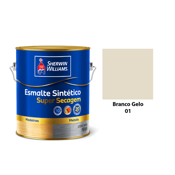 ESMALTE SUPER SECAGEM BRILHANTE BRANCO GELO 3,6L