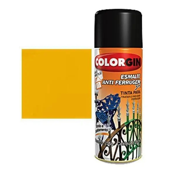 COLORGIN ESMALTE ANTI FERRUGEM AMARELO OURO