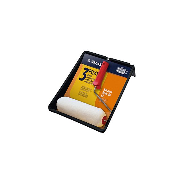 ATLAS KIT DE PINTURA ROLO DE LA NATURAL 3PÇS
