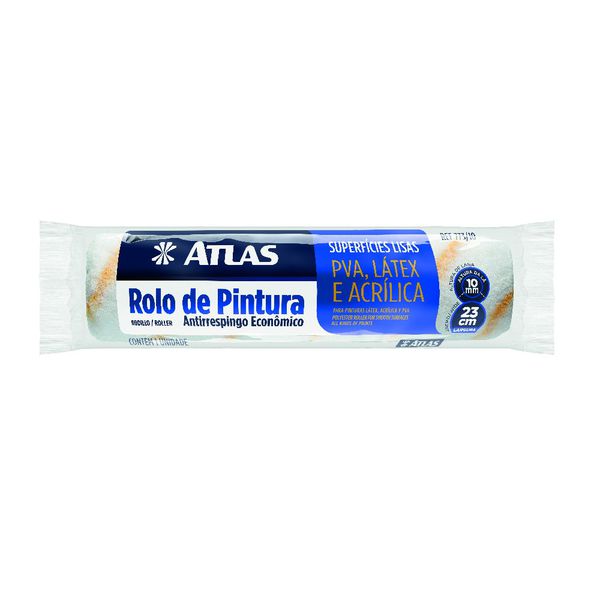 ATLAS ROLO DE PINTURA ANTIRESPINGO ECONOMICO 23CM