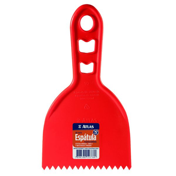 ATLAS ESPATULA PLASTICA DENTADA 10CM 