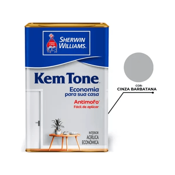 KEM TONE FOSCO CINZA BARBATANA 18L