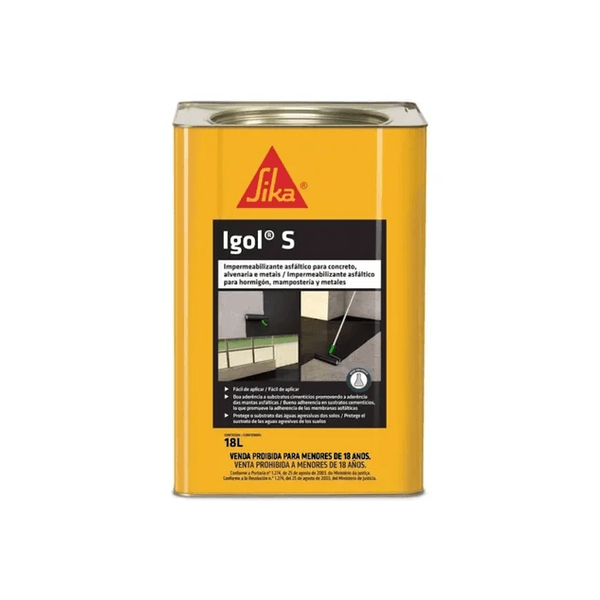 SIKA IGOL S IMPERMEABILIZANTE ASFALTICO 18L