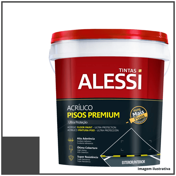 ALESSI PISO PREMIUM CINZA CHUMBO BALDE 18LTS