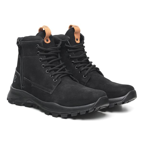 Bota Masculina De Couro Zip Trail ACT Footwear Preto 