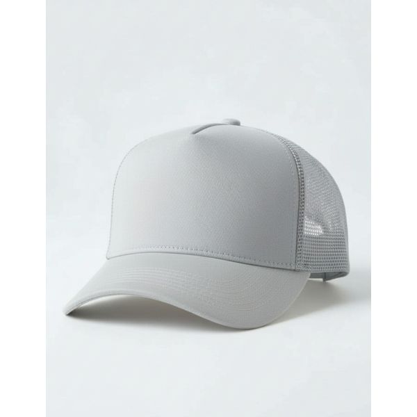 Boné Truker de Tela Cinza