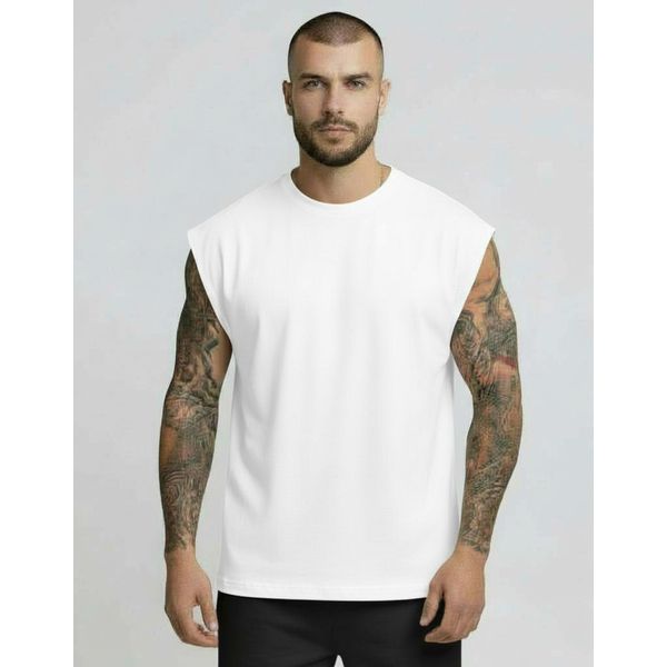 Regata Over Size Masculina Branca