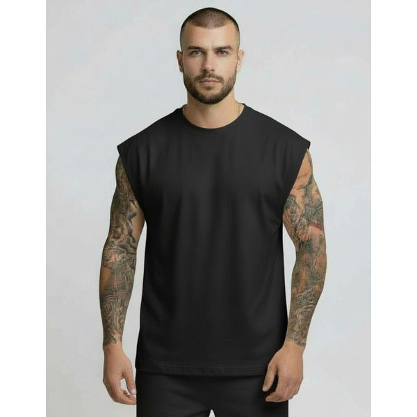 Regata Over Size Masculina Preta
