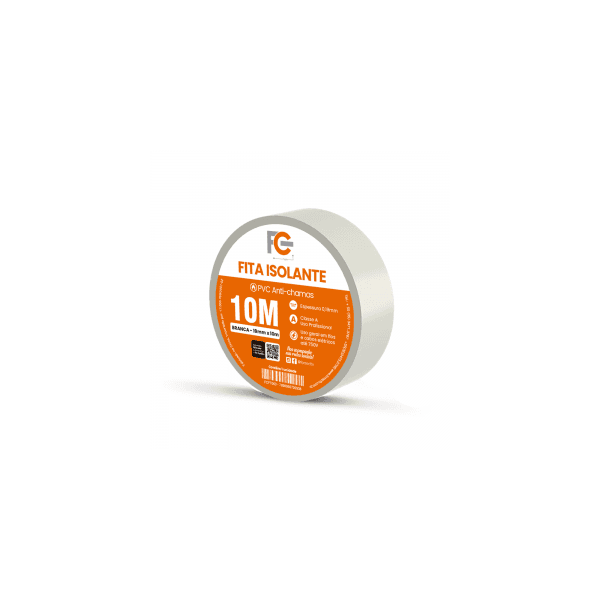 Fita Isolante Anti Chamas 19mm X 10m - Branca