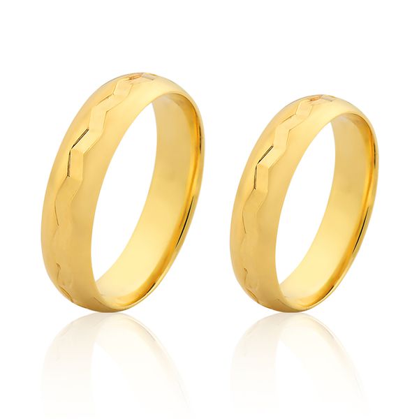Alianças De Noivado Em Ouro 18k - FA-1123 - Fábrica das Alianças