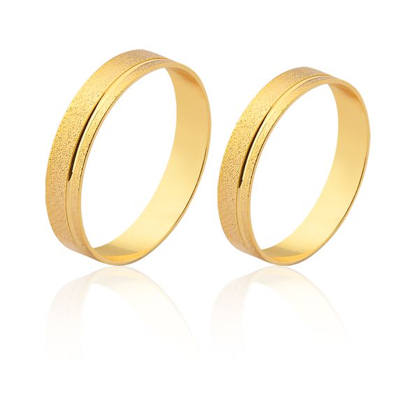 Alianças de Casamento 18k Diamantes 18 Pontos Design Contemporâneo -  Porcello