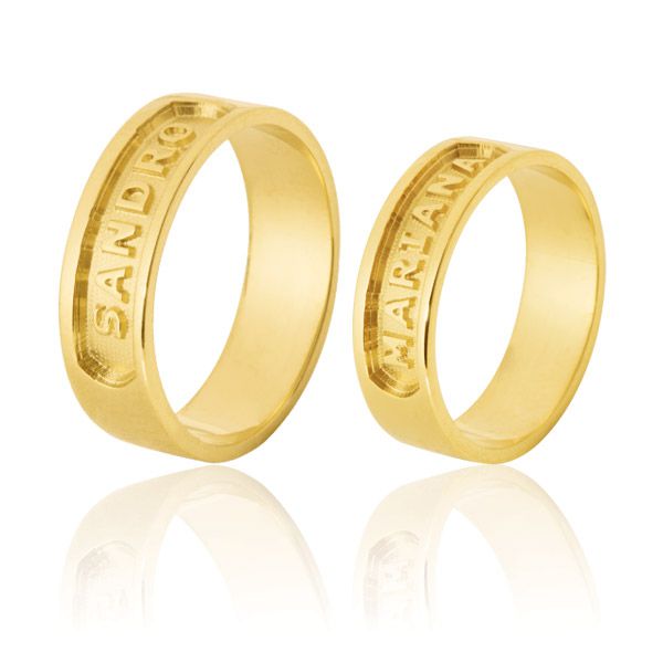 Alianças De Casamento Em Ouro 18k 