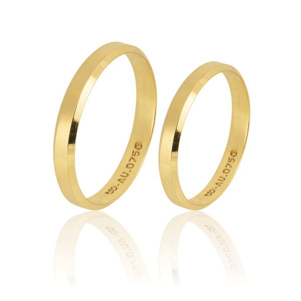 Alianças De Casamento Em Ouro 18k - FA-699