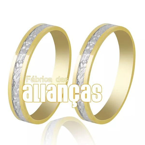 Alianças De Bodas De Prata - FA-236-P - Fábrica das Alianças