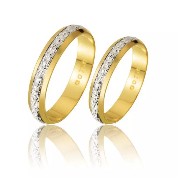 Alianças De Bodas Em Ouro Amarelo 18k 