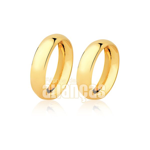 Alianças De Casamento De Ouro 10k - FA-23-10K - Fábrica das Alianças