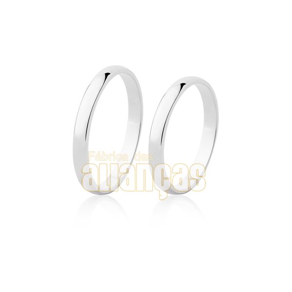 Alianças De Ouro Branco 18k