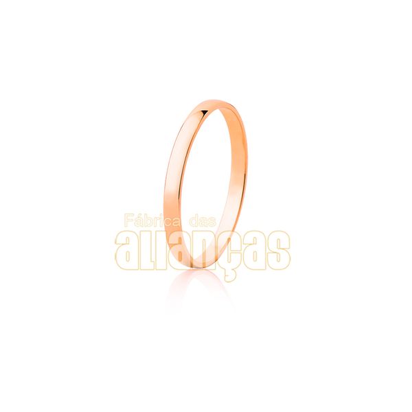 Alianças Em Ouro Rose 10k - FA-03-10k-U - Fábrica das Alianças