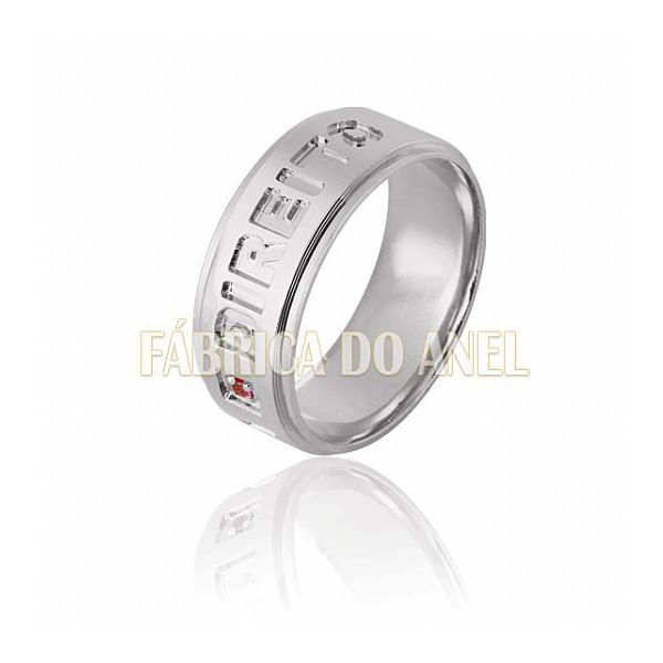 Anel De Formatura Em Ouro Branco 18k 0,750 Fa-620-n-b