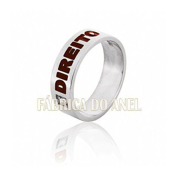 Anel De Formatura Em Ouro Branco 18k 0,750 Fa-616-n-b