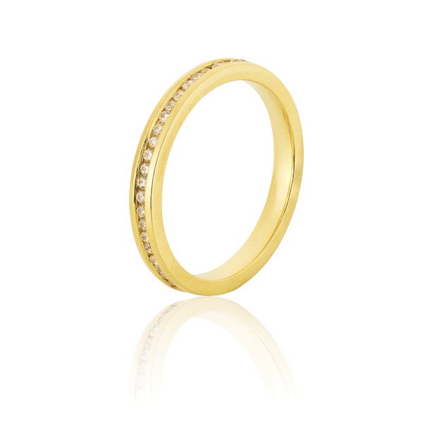 Aparador Para Aliança De Noivado e Casamento Em Ouro Amarelo 18k 0,750 Fa-801 - FA-801 - Fábrica das Alianças