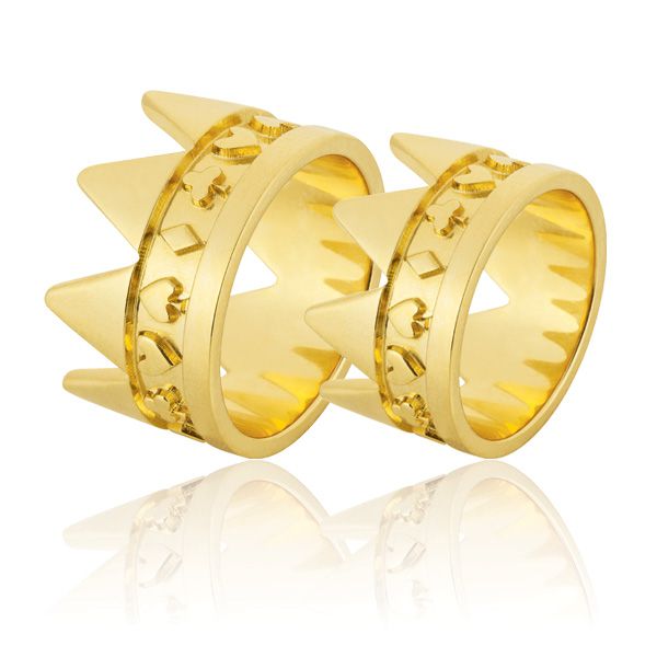 Alianças De Coroa De Ouro 18k - FA-840 - Fábrica das Alianças