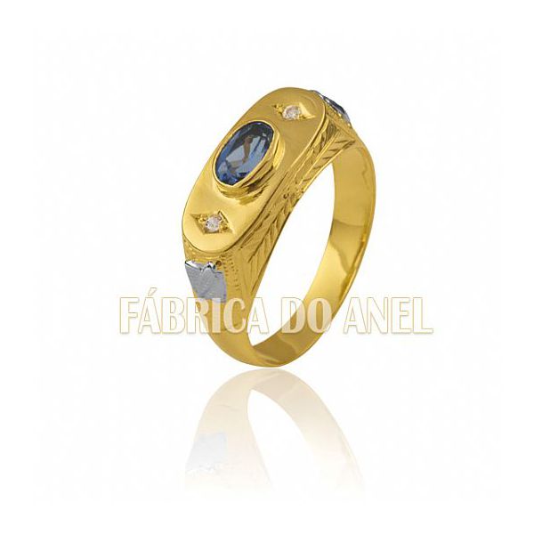 Anel De Formatura Masculino Em Ouro 18k