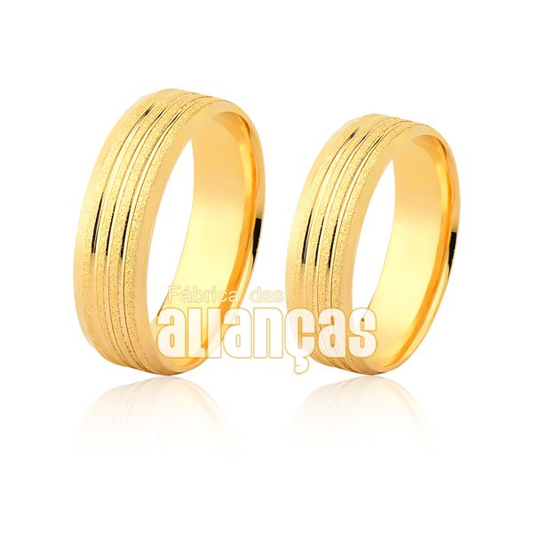 Alianças De Ouro 10k - FA-1165-10K - Fábrica das Alianças