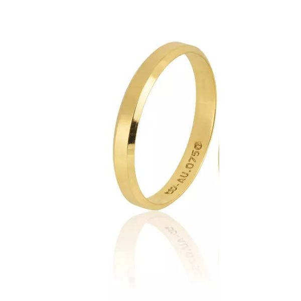 Aliança em Ouro 18k - FA-57-U - Fábrica das Alianças